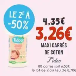 Naturalia JIDOO Maxi carrés de coton offre