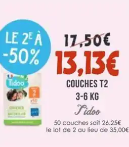 Naturalia JIDOO Couches t2 offre