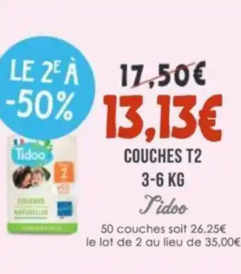 Naturalia JIDOO Couches t2 offre