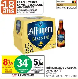 Intermarché Hyper AFFLIGEM Bière blonde d'abbaye offre