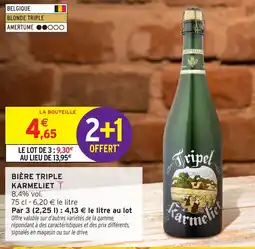 Intermarché Hyper KARMELIET Bière triple offre