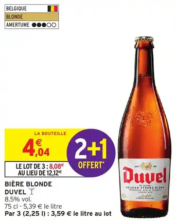 Intermarché Hyper DUVEL Bière blonde offre