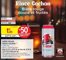 Intermarché Hyper RINCE COCHON Bière rouge offre