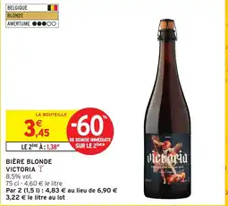 Intermarché Hyper VICTORIA Bière blonde offre