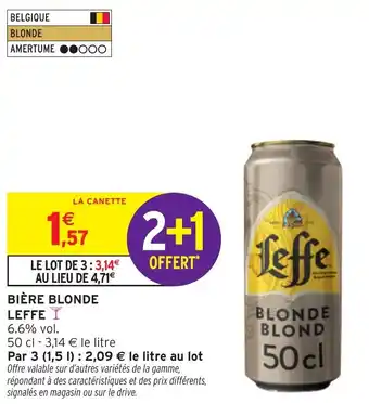 Intermarché Hyper LEFFE Bière blonde offre