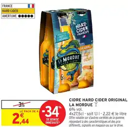 Intermarché Hyper LA MORDUE  Cidre hard cider original offre