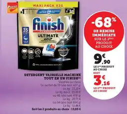 Hyper U Detergent vaisselle machine tout en un finish offre