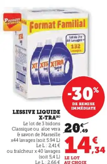 Hyper U Lessive liquide x-tra offre