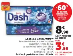 Hyper U Lessive dash pods offre