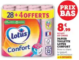 Hyper U Papier toilette lotus confort offre