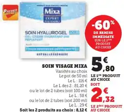 Hyper U Soin visage mixa offre