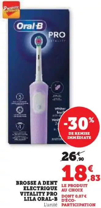 Hyper U Brosse a dent electrique vitality pro lila oral-b offre