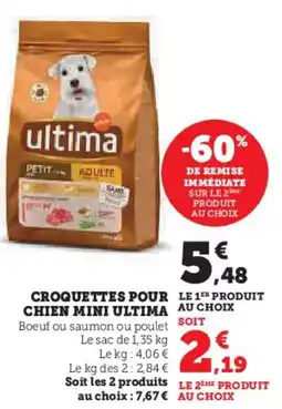 Hyper U Croquettes pour chien mini ultima offre