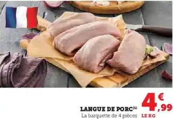 Hyper U Langue de porc offre