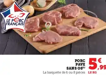 Hyper U Porc pave sans os offre