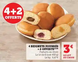 Hyper U 4 beignets fourrés offre