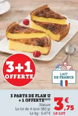 Hyper U 3 parts de flan u offre