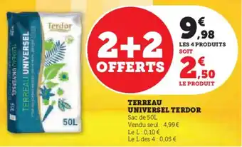 Hyper U Terreau universel terdor offre