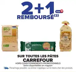 Carrefour Market Sur toutes les pâtes carrefour offre