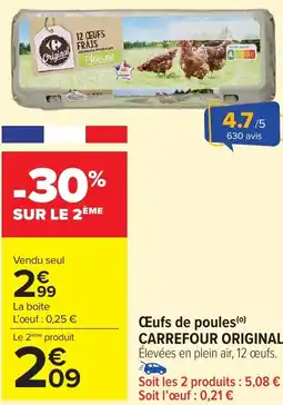 Carrefour Market Œufs de poules carrefour original offre