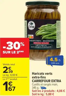 Carrefour Market Haricots verts extra-fins carrefour extra offre