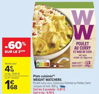 Carrefour Market Plats cuisinés weight watchers offre