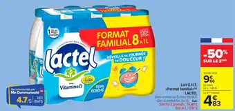 Carrefour Market Lait U.H.T. Format familial LACTEL offre