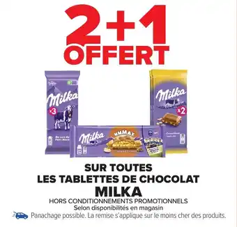 Carrefour Market Sur toutes les tablettes de chocolat milka offre