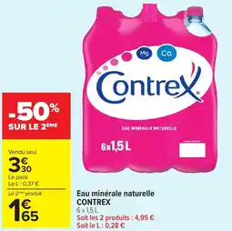 Carrefour Market Eau minérale naturelle contrex offre