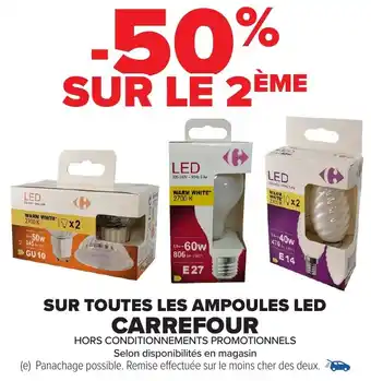 Carrefour Market Sur toutes les ampoules led carrefour offre