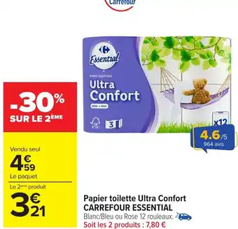 Carrefour Market Papier toilette ultra confort carrefour essential offre