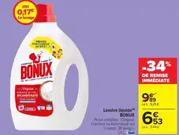 Carrefour Market Lessive liquide BONUX offre