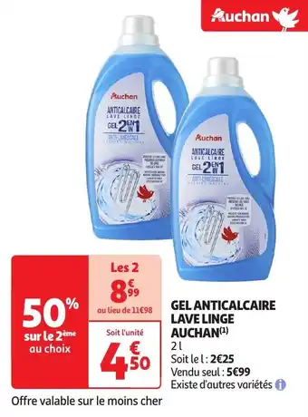 Auchan Gel anticalcaire lave linge Auchan offre