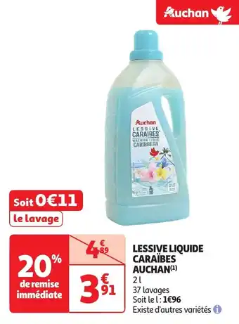 Auchan Lessive liquide caraïbes Auchan offre