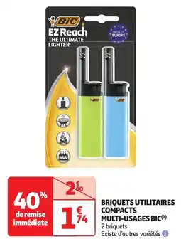 Auchan Briquets utilitaires compacts multi-usages bic offre