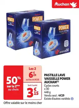 Auchan Pastille lave vaisselle power Auchan offre