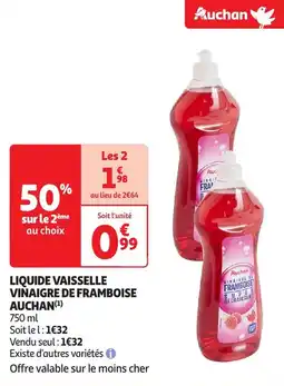 Auchan Liquide vaisselle vinaigre de framboise auchan offre