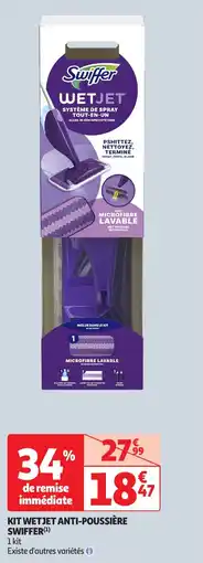 Auchan Kit wetjet anti-poussière swiffer offre