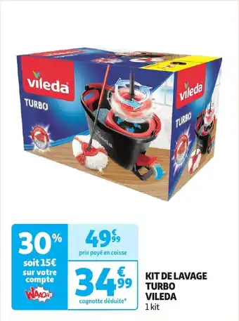 Auchan Kit de lavage turbo vileda offre