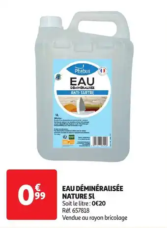 Auchan Eau déminéralisée nature offre