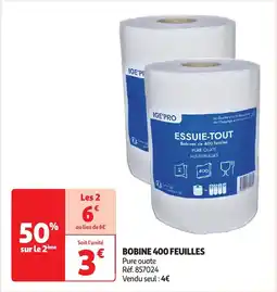 Auchan Bobine 400 feuilles offre