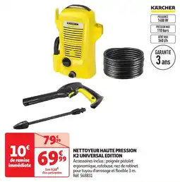 Auchan Nettoyeur haute pression k2 universal edition offre