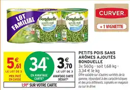 Intermarché Hyper BONDUELLE Petits pois sans arômes ajoutés offre