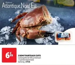 Auchan 2 demi tourteaux cuits offre