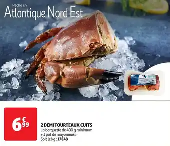 Auchan 2 demi tourteaux cuits offre