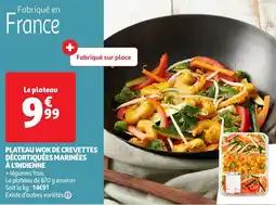 Auchan PLATEAU WOK DE CREVETTES DÉCORTIQUÉES MARINÉES À L'INDIENNE offre