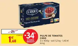 Intermarché Hyper CIRIO Pulpe de tomates offre