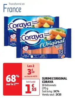 Auchan Surimi l'original coraya offre