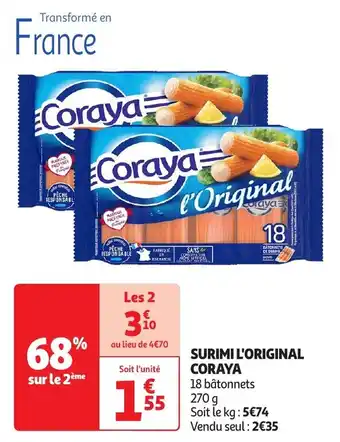 Auchan Surimi l'original coraya offre