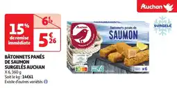 Auchan Bâtonnets panés de saumon surgelés auchan offre